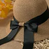 Mujeres Viseras de verano Sombrero Sombrero para el sol plegable Al aire libre Ancho Gran ala Moda Calle Snap Playa Sombrero de paja Bowknot Protección UV G220301