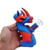 Rökning tillbehör glasbägare och silikon bong med skål söt dinosaur form 5 inches olika färger bärbar dab rig