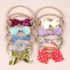 10pcs/set Newborn Baby Headbands Bunny Ear Nylon Elastic Headband Children Hair Accessories Cute Hairbands Girls Bow Headwear for toddler WKHA04