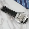 Foysining Automatic Mechanicy Men Wristwatch Sport Mężczyzna Zegar Top Szkielet Real Leather Man Watch 0191