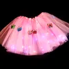 Papillon allume Tutu LED fille fête lueur jupe magique ange fée lumineux Costume cadeau d'anniversaire 20220223 Q2