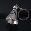 100pcs/lot Metal Badminton Shaped Keychains Novelty Ball Keyrings Sports Gifts SN Badminton-Shape