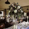 Wholesale Acylic Floor Vase Clear Flower Vase Table Centerpiece Marriage Modern Vintage Floral Stand Columns Wedding Decoration 201204