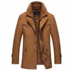 남자 양모 혼합 겨울 코트 남성 두꺼운 따뜻한 모직 overcoat 카 카도 masculino palto jaket 캐주얼 슬림 트렌치 코트 공백 5XL 자켓