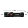GOODLAND USB LED ficklampa T6 LED Torch Mini Handy Rechargeable 18650 High Power 3-lägen Zoomable för cykel Camping Vandring 220217