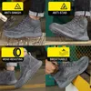 AtreGo Men Canva Ankle Boots Winter Safety Steel Toe Cap Anti-Smashing Breathable Hiking Sneakers Work Shoes Y200915