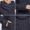 Miegofce Women's New Winter Cotton Coat Slant Placket Fashion Jacket Long Warm Parka WindProof Jacket Woman Parkas 201019