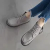 GKTINOO 2021 VINTAGE STYEL Oryginalne skórzane botki płaskie botki Soft Cowhide Buty Buty kostki Zapatos Mujer 201102