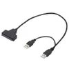 USB 2.0 до SATA 7 + 15PIN конвертер кабельный адаптер для 2,5 дюймов внешний SSD жесткий диск HDD 22 PIN-кабелей SATA