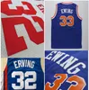 Maglie sportive da uomo universitarie Maglia Allen Iverson di alta qualità Camicie Patrick Ewing Dr J Julius Erving Maglia Drazen Petrovic cucita