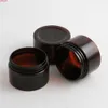 24 x 120g Empty Amber PET Plastic Cosmetic Cream Pot Jars Containers With Meal Lids PVC Pad 4oz 120cchigh qualtity