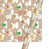 5pc Christmas Gift Wrapping Paper Cartoon Pattern Packing Paper Party Supplies5901079