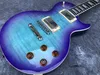 Çin Elektro Gitar OEM Dükkanı L P Standı Ard Elektro Gitar Mavi Degrade Abanoz Klavye