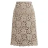 Женщины юбка бархат плюс размер кружева элегантные офисные юбки женские карандашный бандаж юбка для женщин юбки длиной колена высокая талия 201111