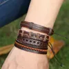 Vintage Woven Cowhide Bracelet Diy12 Style 12 Piece Suit Mäns Läderkedja Arm Ornament Braid Broderi