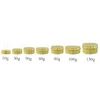 50 stks 10/30/50/60/80 / 100 g / 150 g aluminium potten tikken potten Big Case Gold Metal Cosmetic Jar Packaging Containers