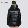 GASMAN, chaqueta de invierno para mujer, parka con capucha, abrigo para mujer con cremallera, prendas de vestir cálidas, chaqueta acolchada gruesa de moda para mujer 072 201125