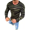 メンズシールテクスチャーセーターファッション西部のトレンドラウンドネックニットセーターデザイナー男性秋のカジュアル長袖プルオーバートップス