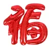 100 Adet Uzun ömürlü Nimet Çince Karakterler Shou Fu Folyo Balon Helyum Balonlar Grandma Büyükbaba Doğum Günü Partisi Dekor SN5116