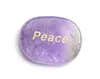 1 Piece Small Size Natural Chakra Lapis Quartz Tiger Eye Stone Engraved Crystal Reiki Healing Peace Inspirational Positive Word