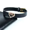 Luxury Heart Shape Love Mom Aaa Cubic Zircon Charm Bracelets for Woman Gift Party Jewelry Leather Watch Belt Bangle
