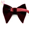 Regalo di festa del papà Piantato Piantato Velvet Bowtie Donne Uomini Groom Wedding Funeral Bow Tie Solid Horn Bow Ties Knot Formale Assomisuro Accessori Y1229