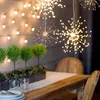 Feux d'artifice solaires bricolage guirlandes lumineuses pour bouquet de décoration de jardin LED guirlande lumineuse de fête de noël lampes solaires extérieures