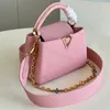 9A Mini Bolsas de ombro para Bolfskin para Mulheres Totas Bolsa Bolsa FLAP LETÓPIA DE LETRO CRESSBOOD SACOS DE REBAÇÃO DE METAL CAPUCINERS SNAP SNAP 96467 21CM L233