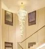 Lampadario di cristallo moderna villa salone Lampade a sospensione semplice cavo costruzione soffitto piano intermedio luci lusso di illuminazione lungo lampadario