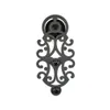 2022 new Single Wood Sliding Barn Door Hardware Kit Royal Black Steel Ornate Design for Interior Use