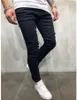 Мужские джинсы сплошные цвета вскользь тощий хип-хоп мужские джинсы байкер джинсы повседневный стиль с 2 цветами