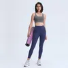 L-99 Soutien-gorge de sport avec boucle à trois rangées, réglable, creux, beau dos, col en U, sous-vêtements sexy, chemises, gilet de sport, débardeurs de Fitness, haut de soutien-gorge de Yoga pour femmes