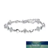 Bracelet de couleur en argent sterling 100% 925 pour femmes fleur coréenne en forme de coeur en forme de coeur en forme de chain en forme de diamant en forme de diamant