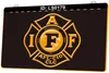 LS0179 AFL CIO CLC Fire Rescue Iaff Firefighters Light Sign 3D Incisione LED Vendita al dettaglio all'ingrosso