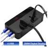 200W Car Power Inverter Universal Socket Power Cable Plug 12V 220V with Digital Display 4 USB Converter Adapter Modified Sine Wave switch charging dock