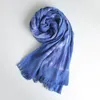 Luxus-Baumwollschal für Frauen Fashion Tie-Dye Druck Schal Leichte Tücher und Wraps