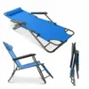 Outdoor -Klappanlage liegende Strandsonne Patio Chaise Lounge Stuhl Pool Rasenliege 160e