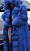 Winter Coat Hoode Long Bridal Super Long Faux Fur Ladies Coat Loose Fashion Women Thick Plush Jacket S to 5XL