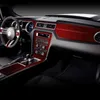 Autocollants de voiture en Fiber de carbone pour Ford Mustang 2009 – 2013, bandes décoratives de couverture de revêtement d'habillage de tableau de bord