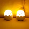 LED Night Light Oeuf Poussin Forme Lampe de nuit Soft Cartoon Baby Nursery Chambre Lampe rechargeable pour enfants Cadeau d'anniversaire 201028