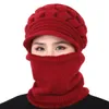 المرأة BIB قبعة قبعة وشاح الوجه غطاء محبوك الشتاء الدافئ الثلوج تزلج كاب متجر