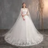 Beyaz A-line Gelinlik Wrap Kolsuz Backless Dantel Organze Aplike Prenses Resmi Durum Ismarlama Tül Kat Uzunlukta De Mariée