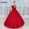 Robe De Soiree Ball Gown Lace Top Evening Dress Party Elegant 2020 Long Sleeves Floor Length Vintage Prom Gowns LJ201125