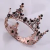 Forsive Vintage Black Beads Tiara Gothic Crowns Hairband Goth Hoofdband Dames Bruiloft Haar Sieraden Accessoires JL Y200409