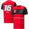 2022 F1 Racing Team Red T-shirt Formuła 1 Racing Suit krótkie rękawy Jersey Motorsport Outdoor Szybki sucha sportowa koszula polo