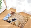 Camitever Beach Sandy Shells Mar Estrela de Verão Estilo Holiday Style Tapete Anti-Slip Capacete Home Decoração de Porta Mat Piso Sala de estar Tapete Y200527