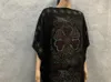 Robes africaines pour femmes noir Dashiki diamant vêtements africains coton mousseline de soie Sexy Slim Robe soirée longue Robe 1026 #280v