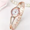 Fashion Rhinestone Crystal Horloges Women Luxury roestvrijstalen armband Watch Ladies Quartz Dress Clock voor geschenken