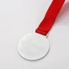 Le medaglie di sublimazione favoriscono la medaglia del premio in lega di zinco fai-da-te vuota con premi per giochi di incontri sportivi a nastro