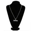 Mens Hip Hop SAVAGE Letter Pendant Necklace Jewelry Fashion Gold Pendant Necklaces With Cuban Chain